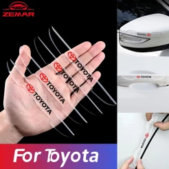 4Pcs Universal Toyota Porta De Carro Anti-Colisão Fita Adesiva De Espelho Retrovisor Novo Protetor Transparente Para Corolla Cross Hilux Yaris Etios RAV4 Bandeirant