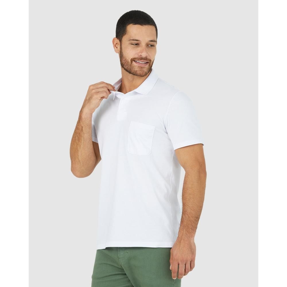 Camisa Polo Básica Masculina Gola Esporte Em Meia Malha - Men Clothes