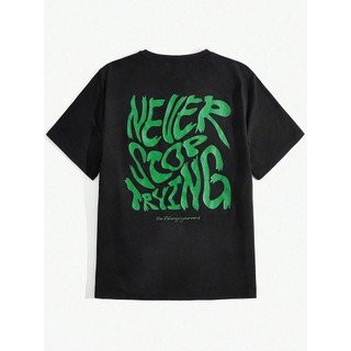 Camiseta Masculina Never Stop Trying Streetwear Camisa Unissex Lançamento
