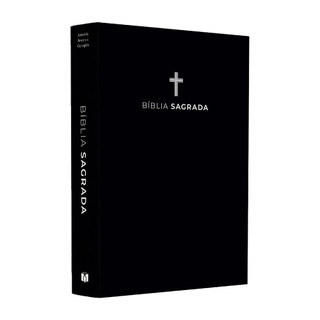 Bíblia Sagrada Média Cruz | ARC | Capa Brochura Preta em Oferta na Shopee