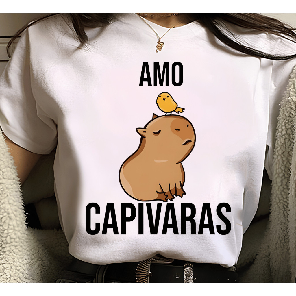 camisa Camiseta Amo Capivaras Biologia Veterinaria Animais Animal