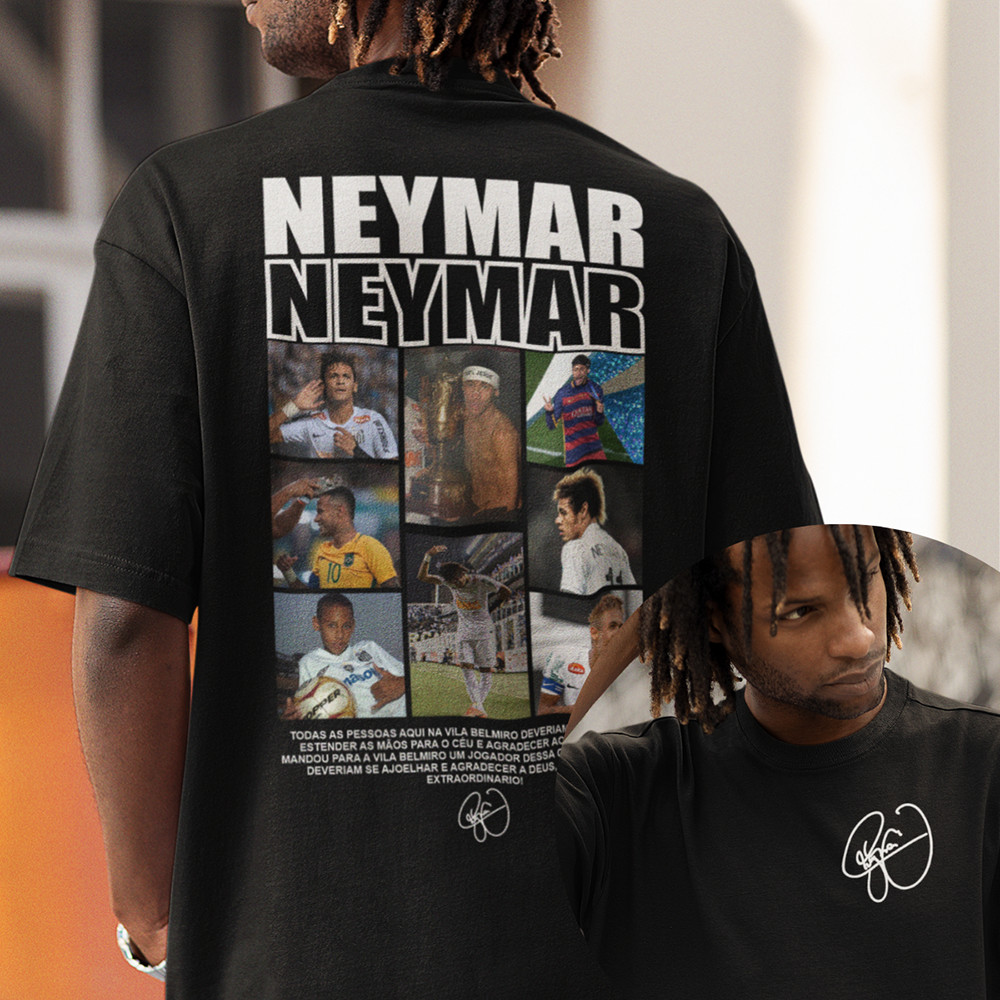 Camiseta Unissex Neymar Jogador Junior Futebol Ídolo Brasil