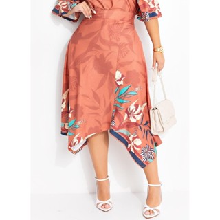 Saia Em Malha Fria Vermelho Quintess em Oferta na Shopee