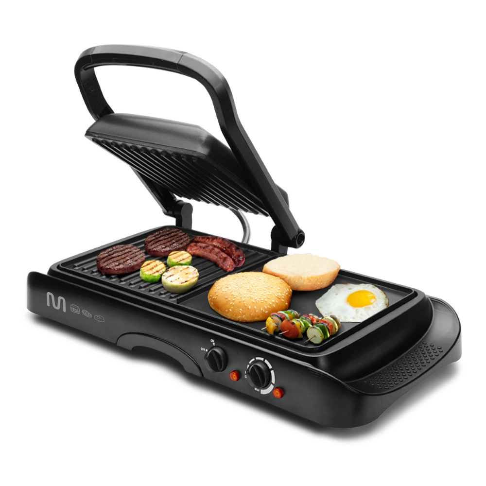 Grill 2 em 1 com Chapa Flutuante e Chapa Lisa, 127V 1500W Preto Multi - GO120 - Home Appliances