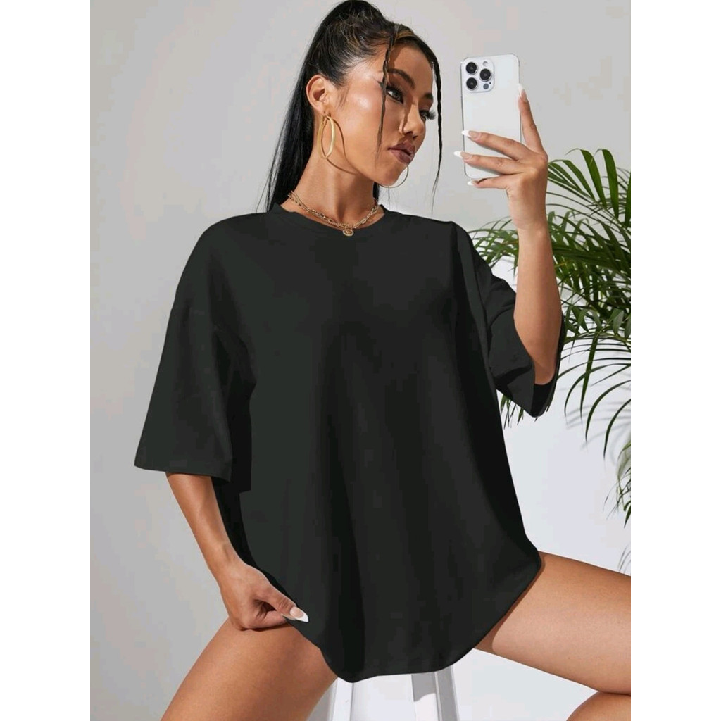 Oversized T-shirt camiseta feminina em Oferta na Shopee