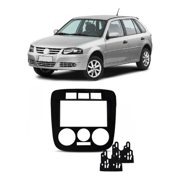 Moldura Painel Multimidia Dvd 2 Din Gol  Saveiro Parati G4 2005 Até 2014 Preta em Oferta na Shopee