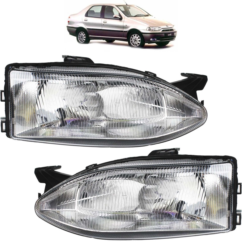 PAR Farol Siena 1996 1997 1998 1999 2000 G1 PC Cromado em Oferta na Shopee