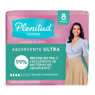 Absorvente Ultra Plenitud Femme com Abas 8 Unidades