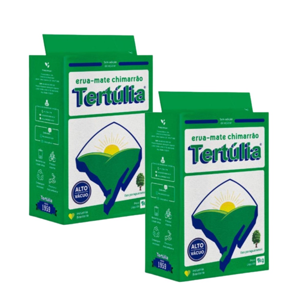 Kit 2 Erva Mate Chimarrão Tertúlia Tradicional Alto Vácuo
