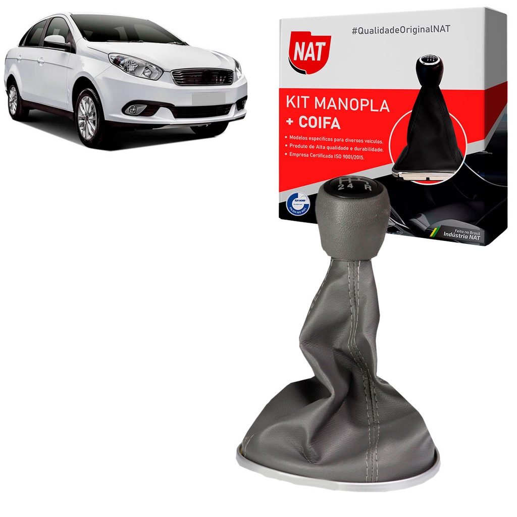 Manopla + Coifa Fiat Grand Siena 2012 Até 2020 em Oferta na Shopee
