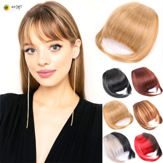 Peruca De Cabelo Humano Para As Mulheres Verdadeiro Fino Neat Franja Ar Pedaço Clips Na Frente Meninas Extensão Natural，Franja de Tic Tac lisa Idêntica ao Cabelo Humano