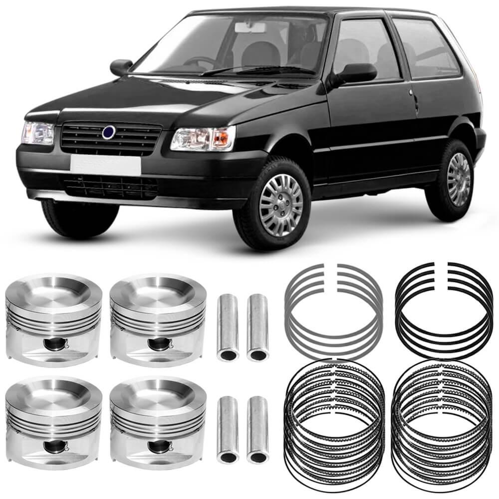 Kit Pistão Anel 0.40 Fiat Uno 1.0 2005 a 2015 Flex Metal Leve SPA9190 em Oferta na Shopee