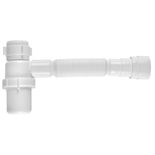 Sifão Copo Universal Astra com Tubo Sanfonado 40x50mm Branco