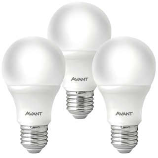 3 Lâmpada Pera Bulbo Soquete E27 Luz Branca 15w Bivolt 6500K Avant em Oferta na Shopee