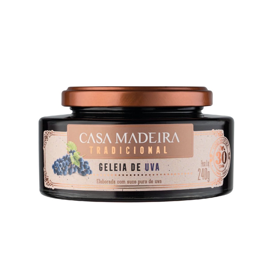 GELEIA GOURMET CASA MADEIRA DE UVA 240G