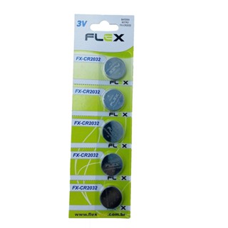 05 unidades CARTELA FLEX BATERIA PILHA COM 5 UNIDADES MODELO FX-CR2032