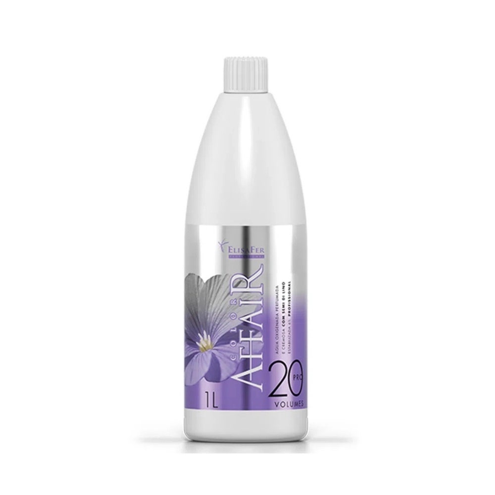 Água Oxigenada Elisafer Color Affair 20 Volumes 1000ml - Beauty