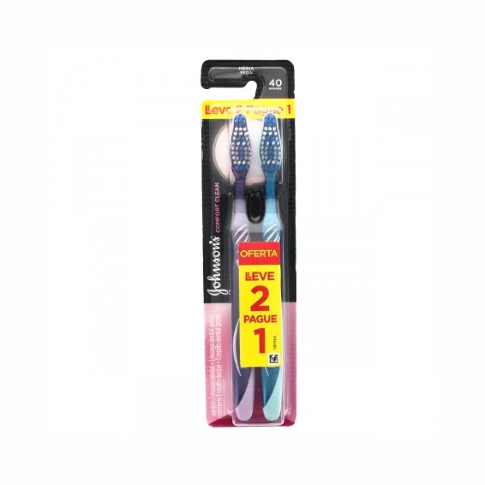Escova Dental Johnson´S Reach Confort Clean Lv2 Pg1 em Oferta na Shopee