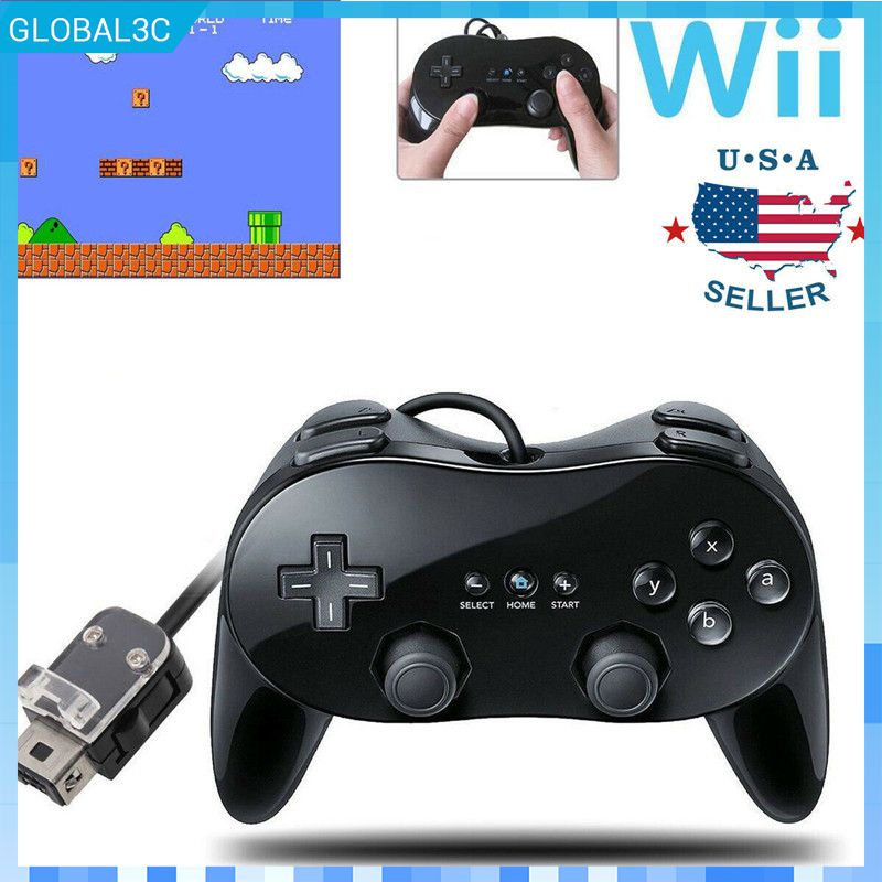 Novo Pro Classic Game Controller Pad Console Joypad para Nintendo Wii Remote Wii Classic Pro Controller para jogo Nintendo Remote Nintendo Switch Pro Controller Nintendo Switch global3c