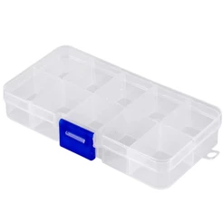Mini Organizador Plástico Porta Treco 10 Divisórias Transparente Remédios Organização VMP