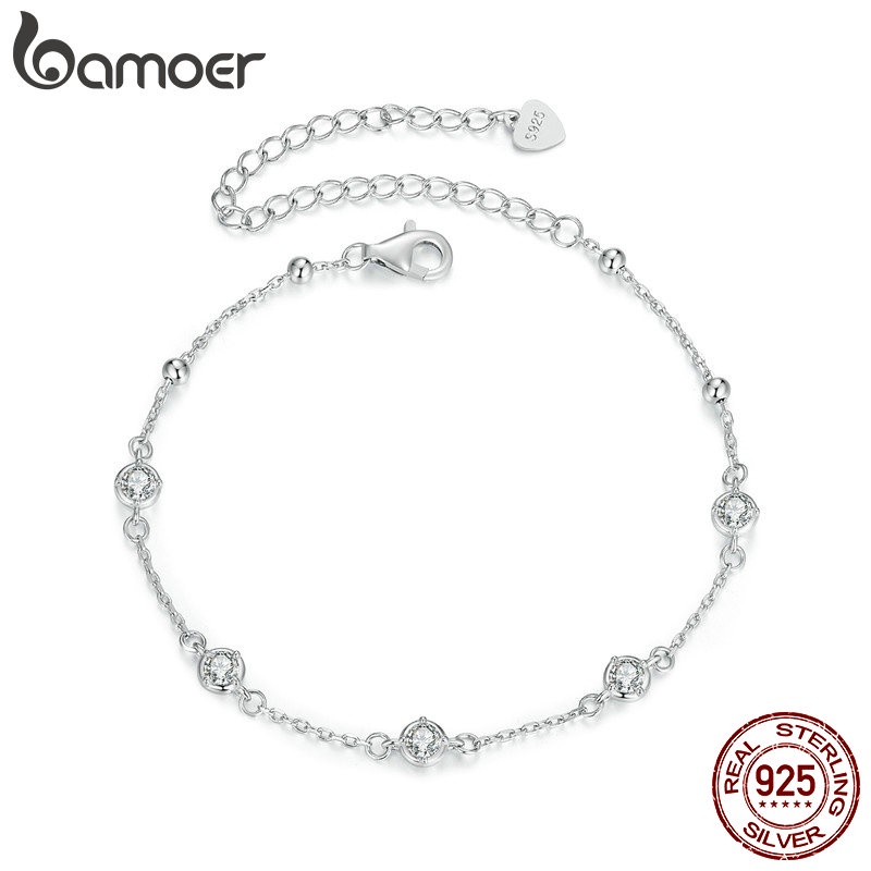 Pulseira Moissanita Estrelada Bamoer 925 Sterling Sliver Presentes Para Mulheres em Oferta na Shopee