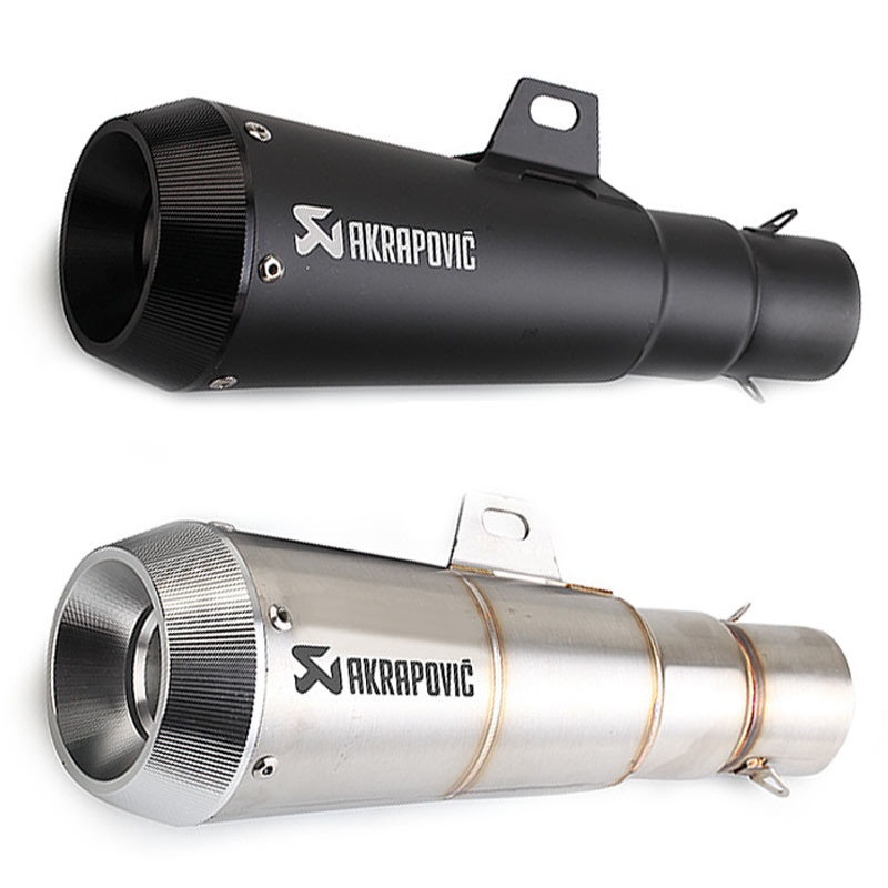 Silenciador De Tubo De Escape De Motocicleta Com Entrada Universal De 51 Mm , Ponta Deslizante , Traseiro