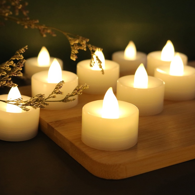 (Bateria Inclui) LED Tea Light Candle Lights Para Festa De Natal Decoração De Casamento De Aniversário em Oferta na Shopee