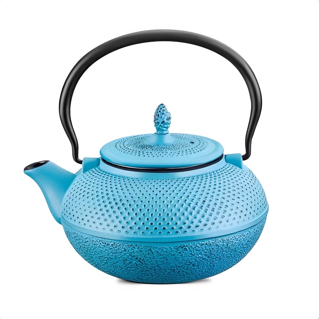 Chaleira 1,5 Litros Esmaltada De Ferro Fundido Azul Com Coador Inox Cozinha MTA - 8182 em Oferta na Shopee