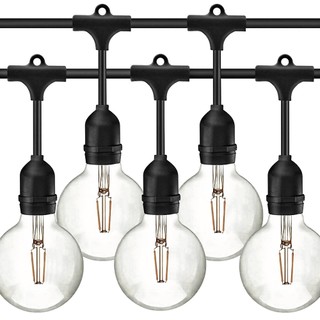 Varal de Lâmpadas Casamento Gambiarra 5m Externo LED Filamento G95 Luz Amarela Branco Quente 2200K