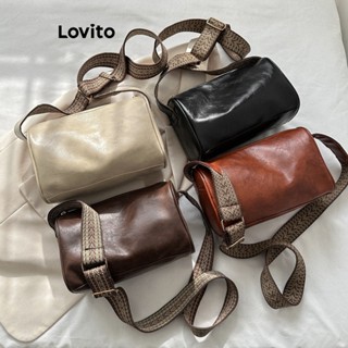 Lovito Bolsa Hobo com Fita de Contraste e Zíper Simples Casual para Mulheres L57AD111 (Marrom/Branco Sujo/Preto)
