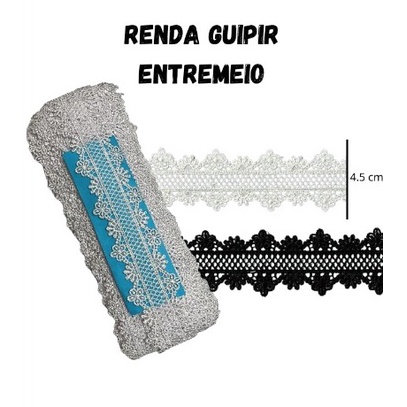 Renda Guipir Entremeio  CHL-703 4.5 Cm -  Rolo C/13.7 Metros