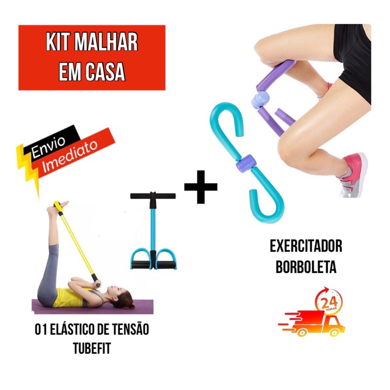 Kit Malhar em Casa 1 Tubefit  + 1 Aparelho Adução Borboleta