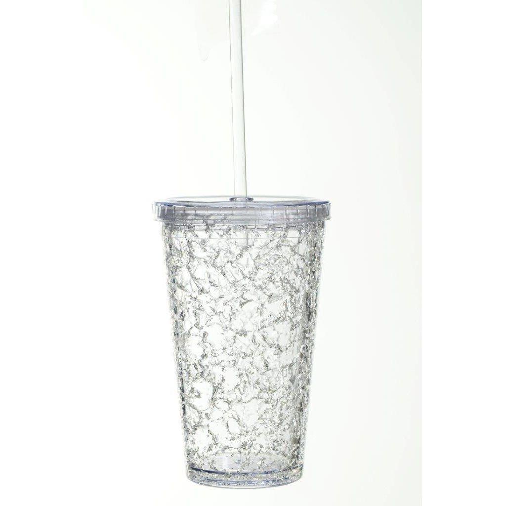 Copo Gift de Plastico 450ml Transparente com Tampa e Canudo Tema Gelo para Refrigerantes e Sucos em Oferta na Shopee