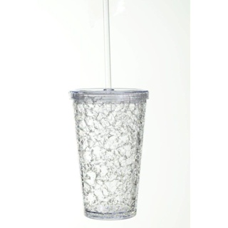 Copo Gift de Plastico 450ml Transparente com Tampa e Canudo Tema Gelo para Refrigerantes e Sucos em Oferta na Shopee