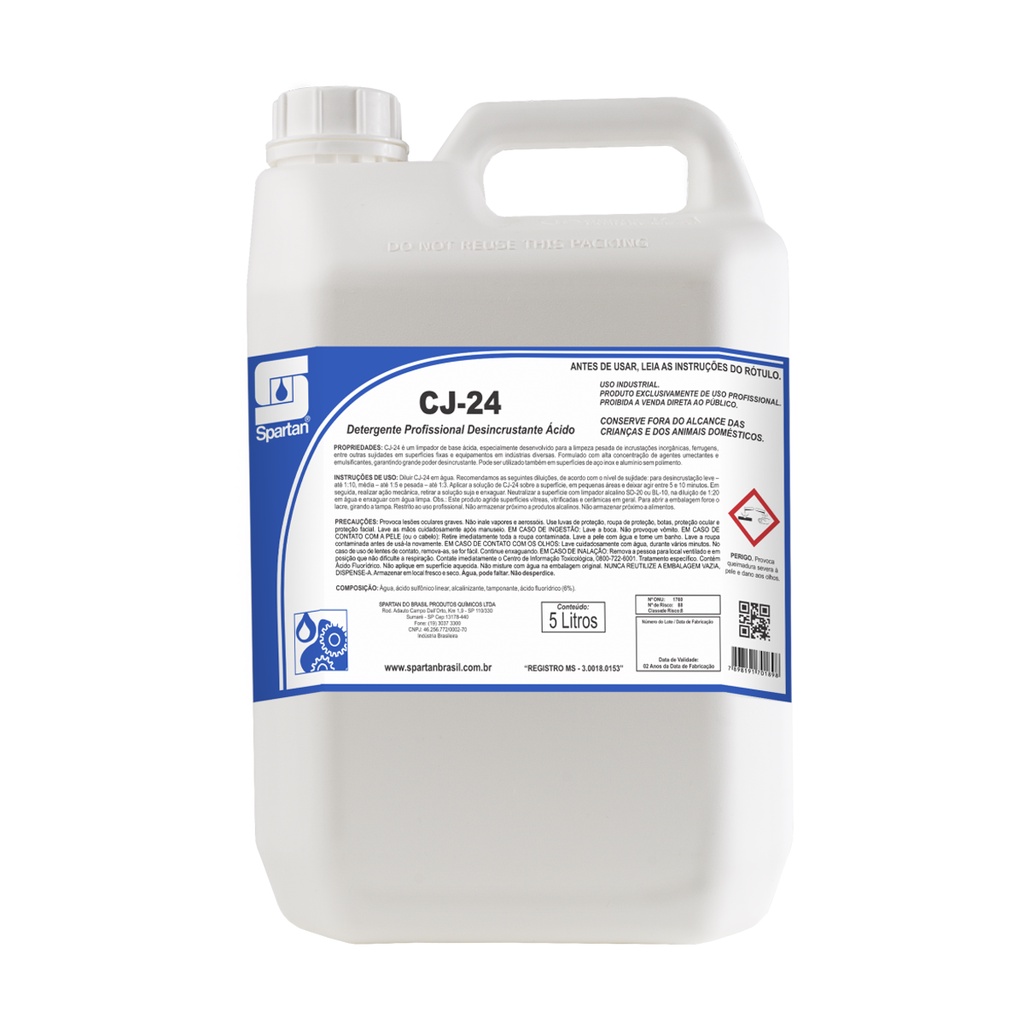 Desincrustante CJ-24 Spartan - 5L em Oferta na Shopee