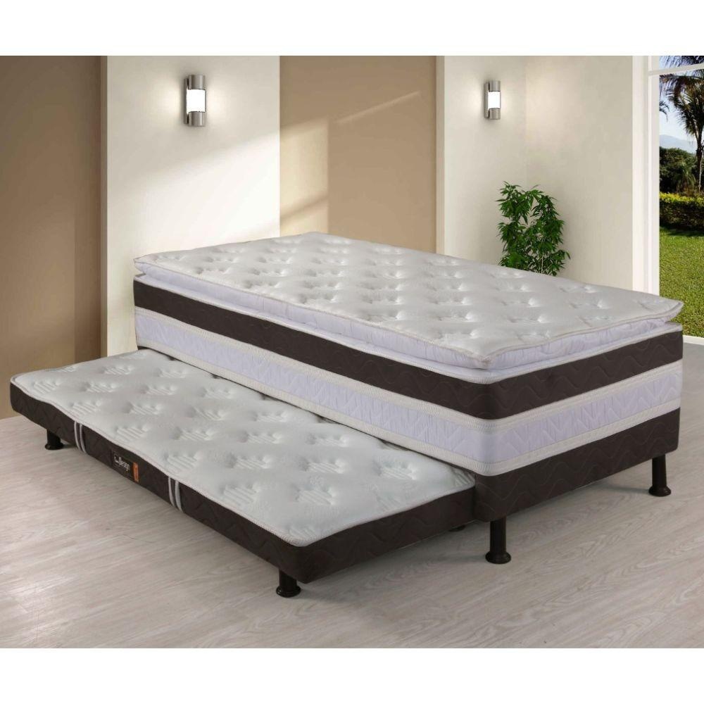 Cama Box Solteiro Conjugada Com Aux.Ouro D28 Design Colchões em Oferta na Shopee