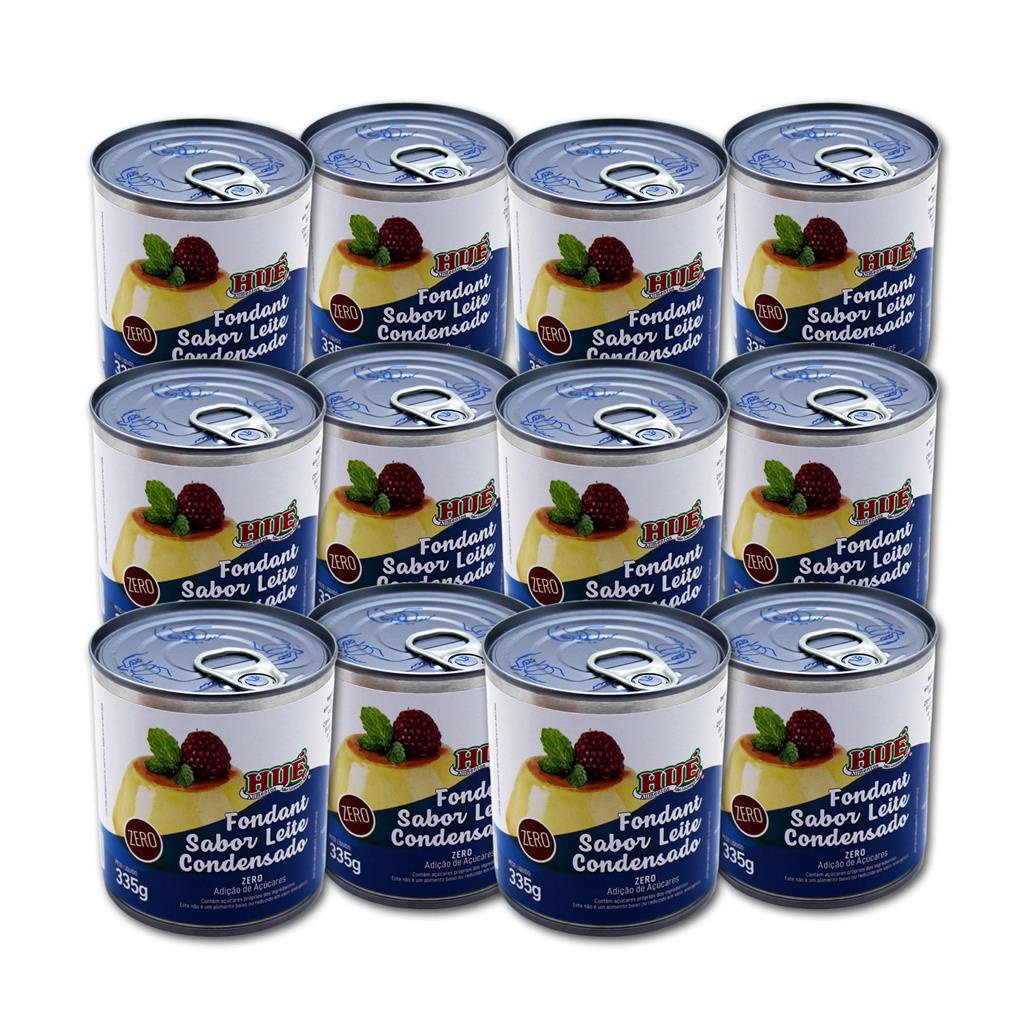 Leite Condensado Diet Hue (Fondant Sabor Leite Condensado Zero) Sem Gluten Lata 335g 12 unidades