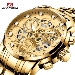 Vava VOOM Relógio de Quartzo Masculino Vava VOOM Relógio de Aço Inoxidável Requintado Relógio de Moda Relógio de Quartzo Masculino