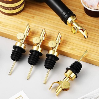 Stainless Steel Wine Pourer Dusproof Auto Coffee Syrup Dispenser Gravity Flipping Dust Lid Olive Oil Liquor Bottles Metal Pour
