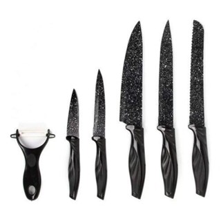 Jogo Faca Com 6 Peças Antiaderente Faqueiro Gourmet Cozinha Completo