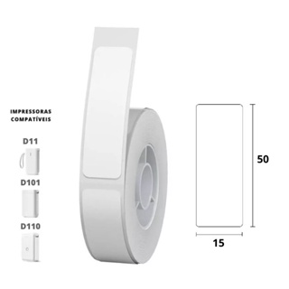 1 Rolo Etiqueta Niimbot D110 D101 D11 15x50mm (130pçs) em Oferta na Shopee