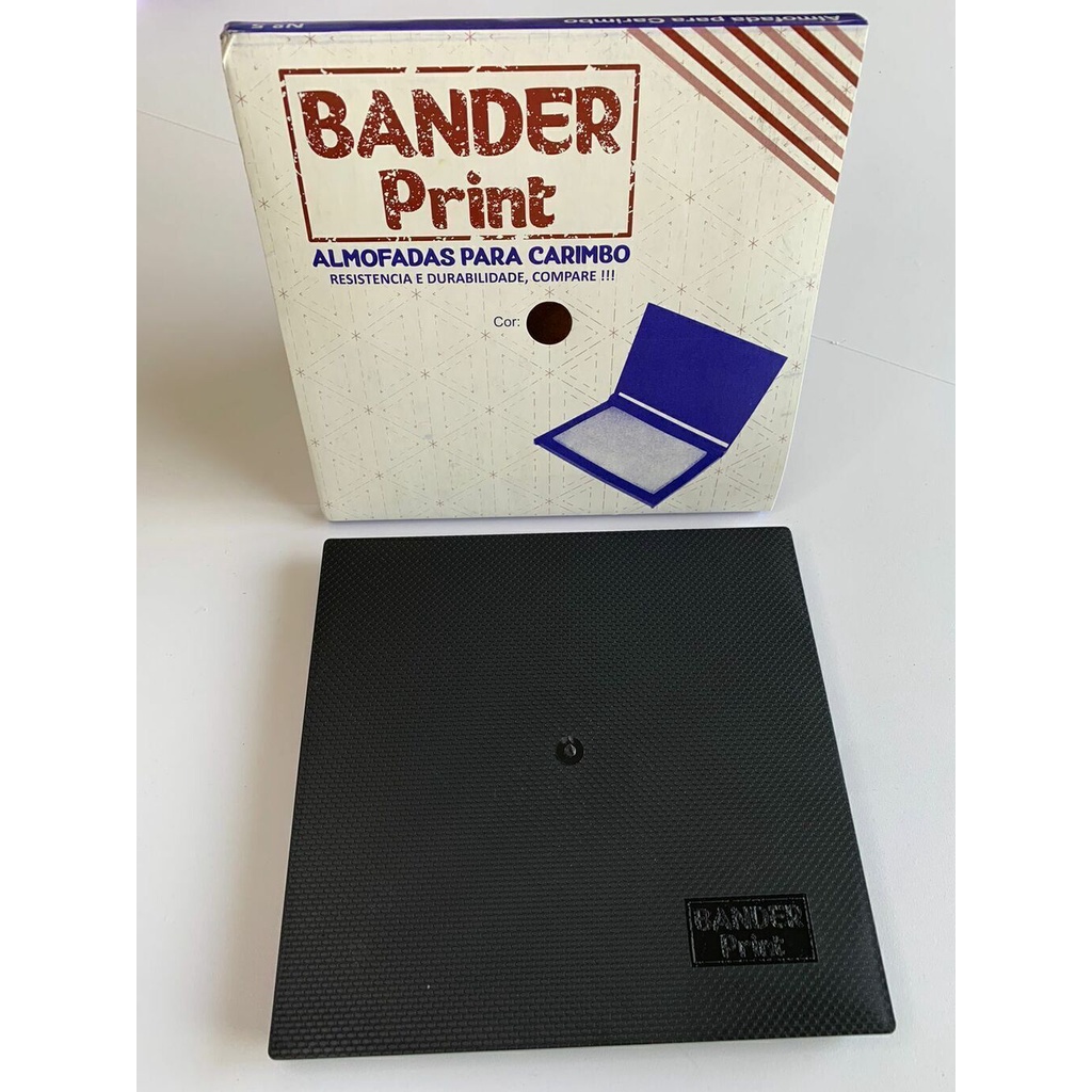 Almofada para carimbo grande | Carimbeira 16x16cm Grande - Star Print Nº5 em Oferta na Shopee