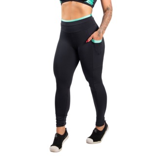 Calça Legging Bolso Lateral Academia Feminina Cintura Alta