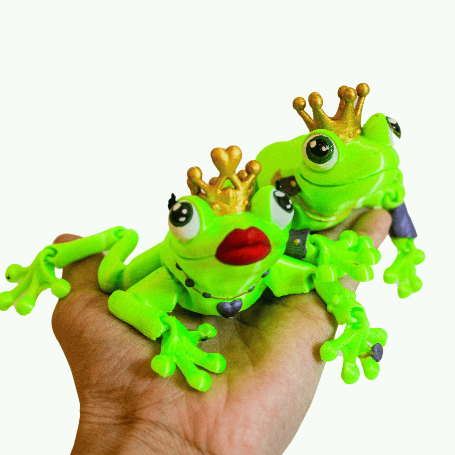 Sapos realeza Sapinha articulada réptil brinquedo sapo plástico