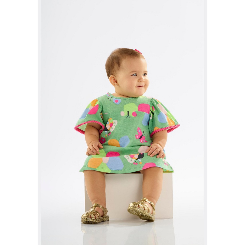 Vestido para Bebê em Meia Malha Up Baby - Baby & Kids Fashion