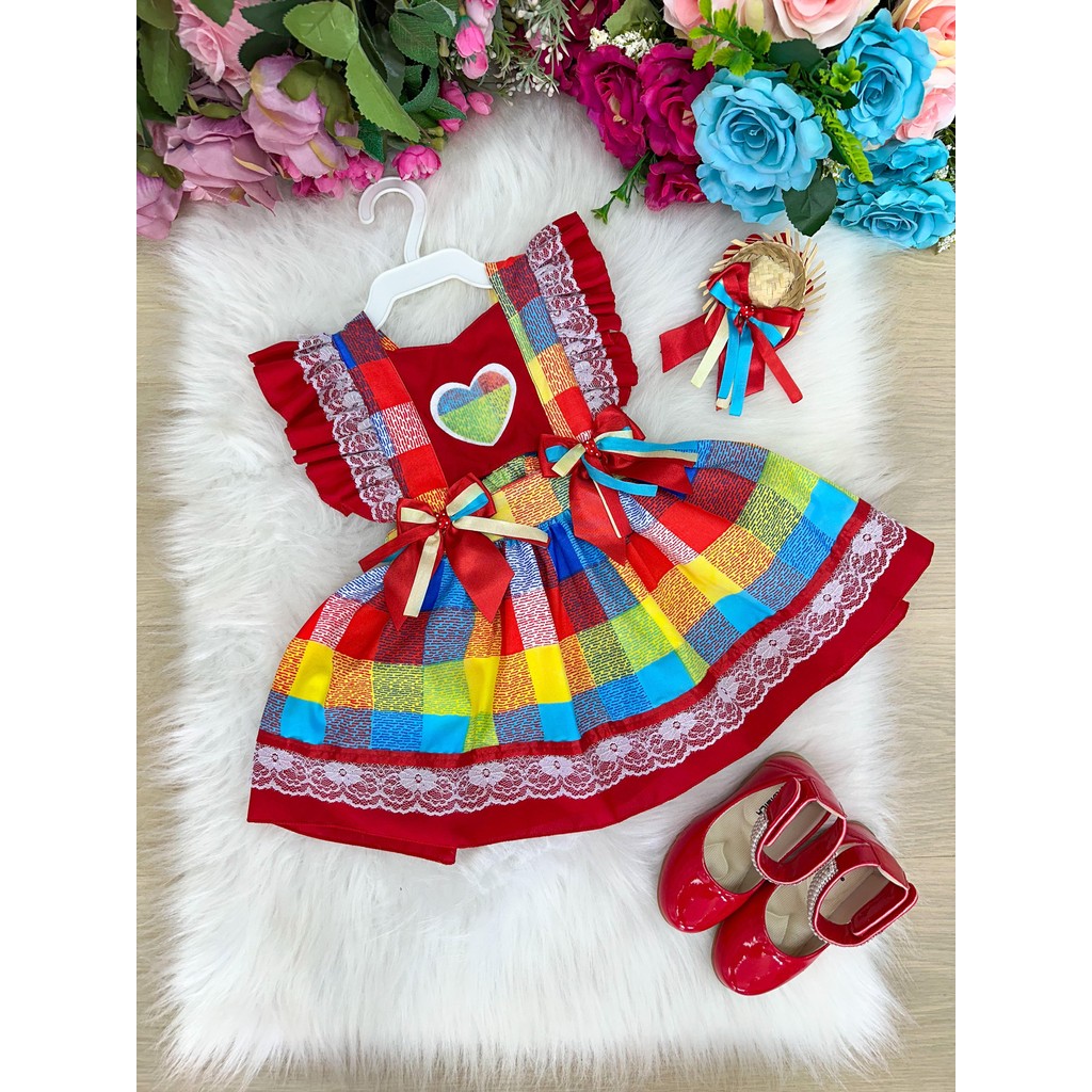 Vestido Festa Junina Infantil 3 Anos - Comprar com Melhor Preço em Vestidos de Casamento