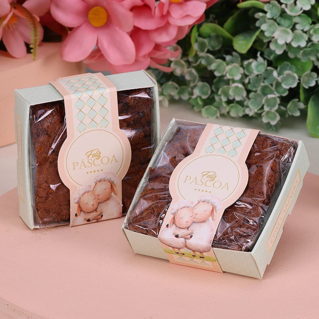 25 CAIXA EMBALAGEM PARA BROWNIE PASTOREIO  4730 (PASCOA JANGO OUTLET) em Oferta na Shopee