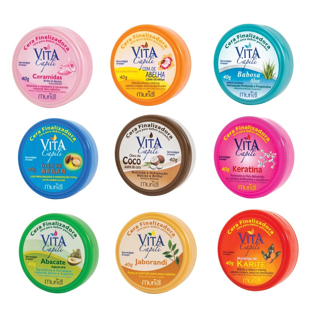 Cera Finalizadora Vita Capili 40g - Muriel em Oferta na Shopee