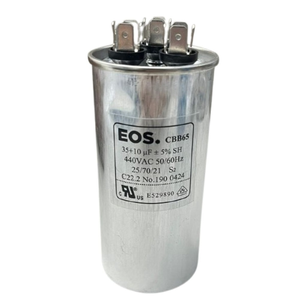 CAPACITOR PPM DUPLO 35+10UF 440VCA 35UF+10UF 440V 50X100MM D124669 CBB65 EOS