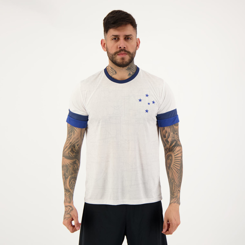 Camisa Cruzeiro Scatter Branca - Sports & Outdoors
